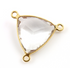 Rock Crystal Faceted Triangle Bezel, (BZC-9083-CRY)